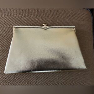 Vintage Coblentz Leather Clutch With Convertible Chain Handle